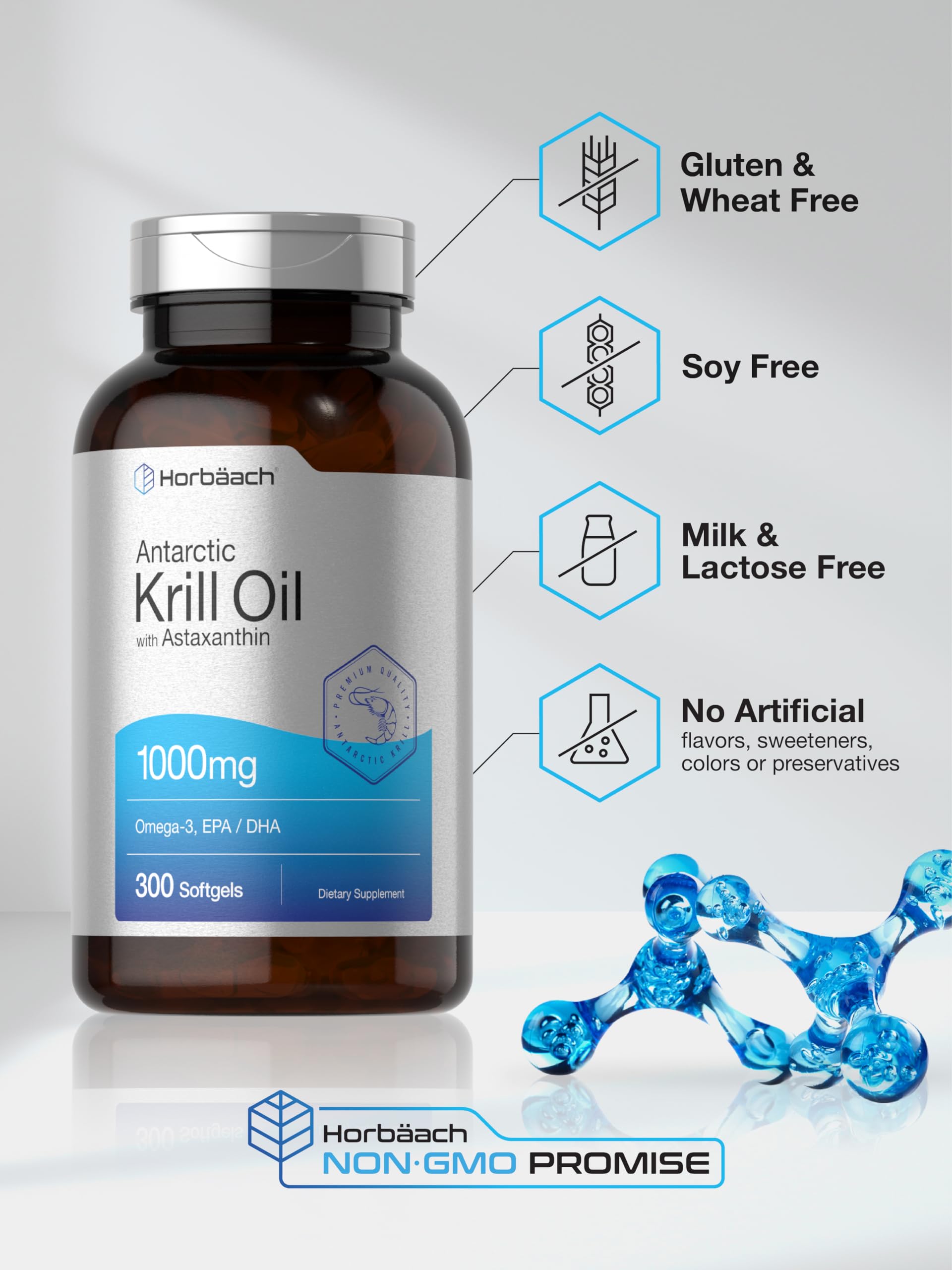 Ingredients panel for Horbaach Krill Oil 1000mg