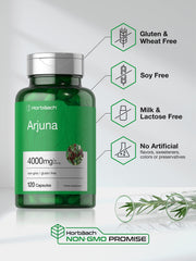 Ingredients panel highlighting Arjuna bark extract