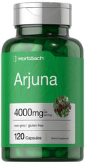 Horbaach Arjuna Capsules bottle displaying 4000 mg per serving