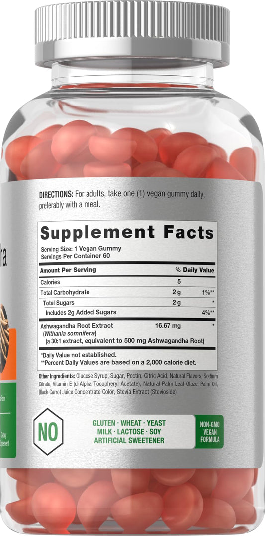 Horbäach Ashwagandha Gummies 60 count bottle with label