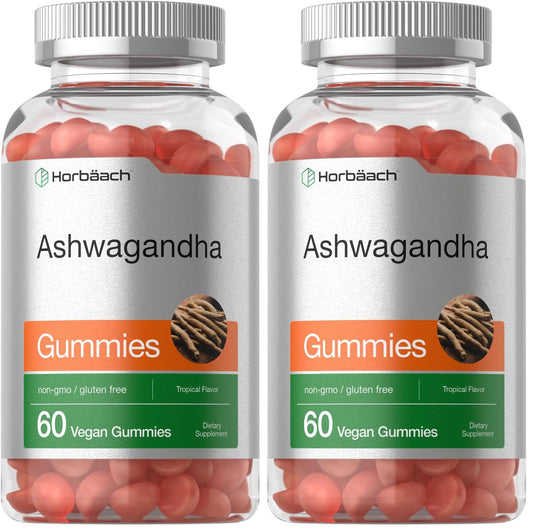 Horbäach Ashwagandha Gummies bottle and label