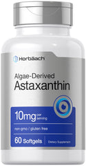 Horbäach Astaxanthin 10mg bottle with 60 softgels