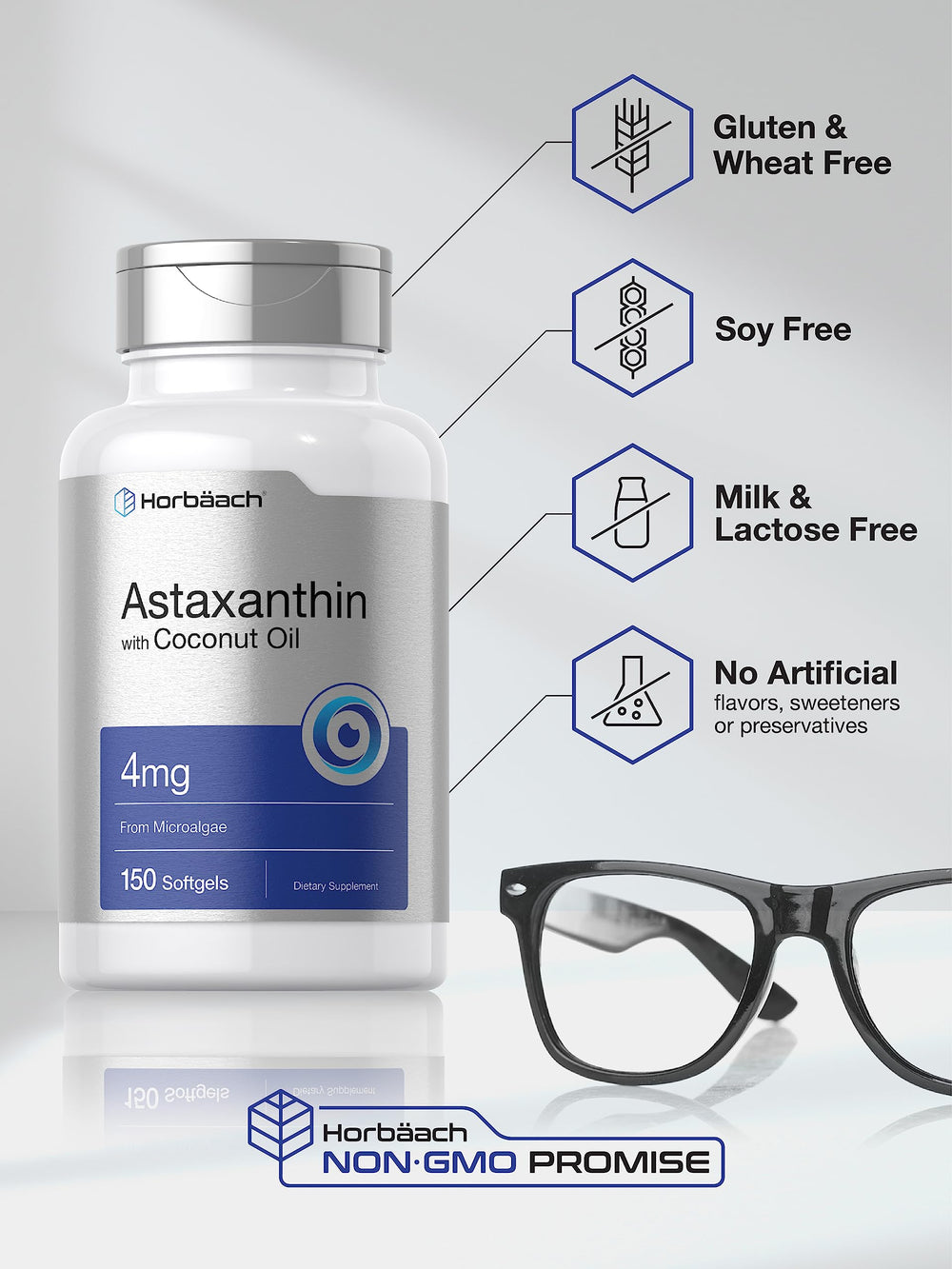 Astaxanthin softgels capsules close-up