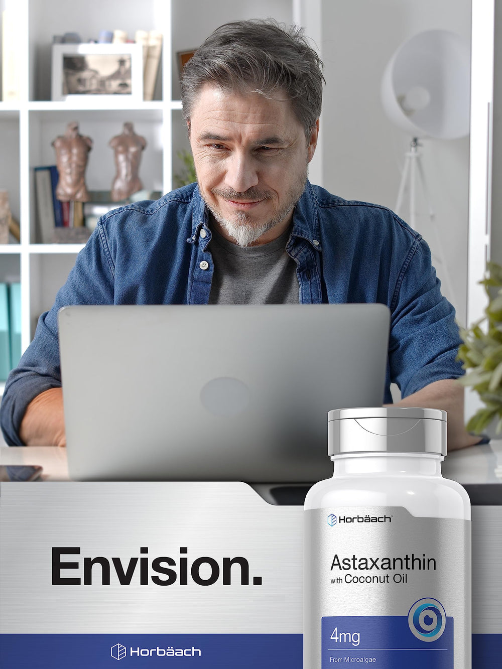 Nutrition Facts panel for Horbäach Astaxanthin 4mg
