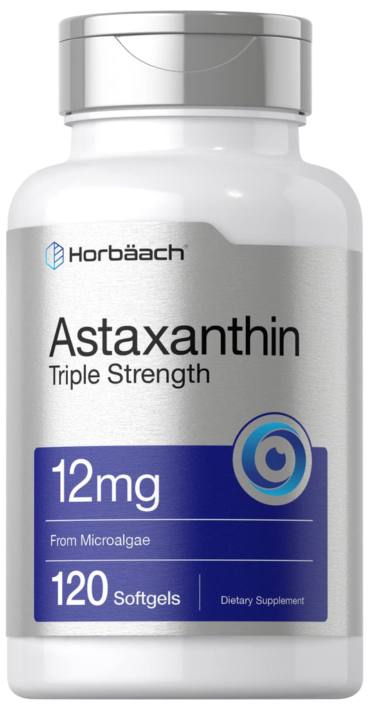 Horbäach Astaxanthin Supplement 12 mg, 120 Softgels