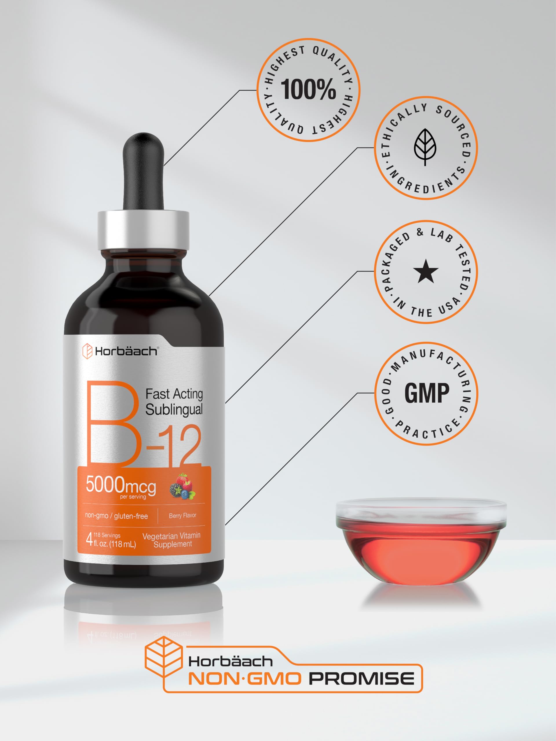 Non-GMO and Gluten Free Horbaach label highlight