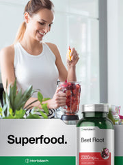Front view of Horbaach Beet Root Powder Capsules bottle on white background