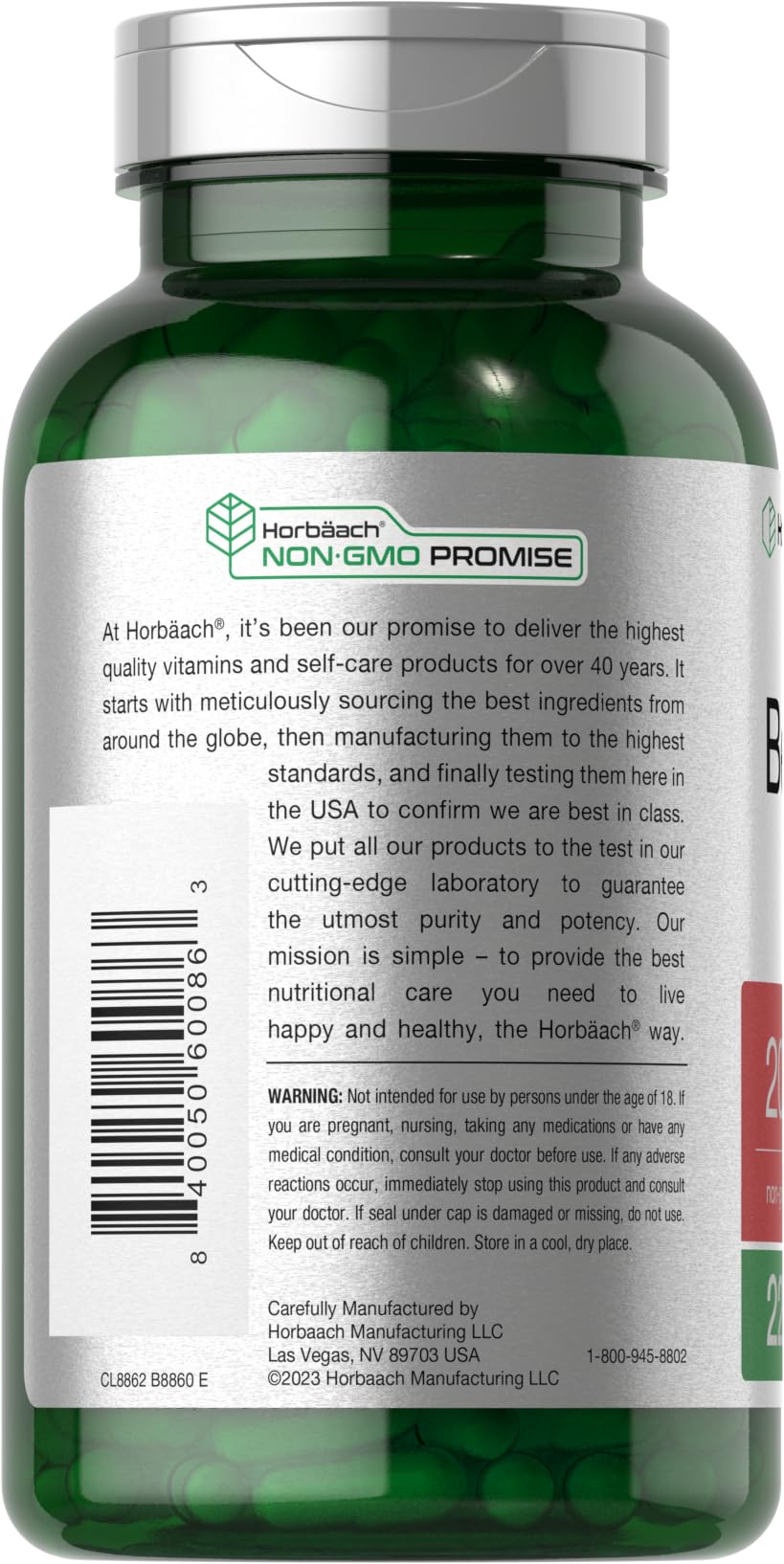 Gluten-free and Non-GMO marks on Horbaach product packaging