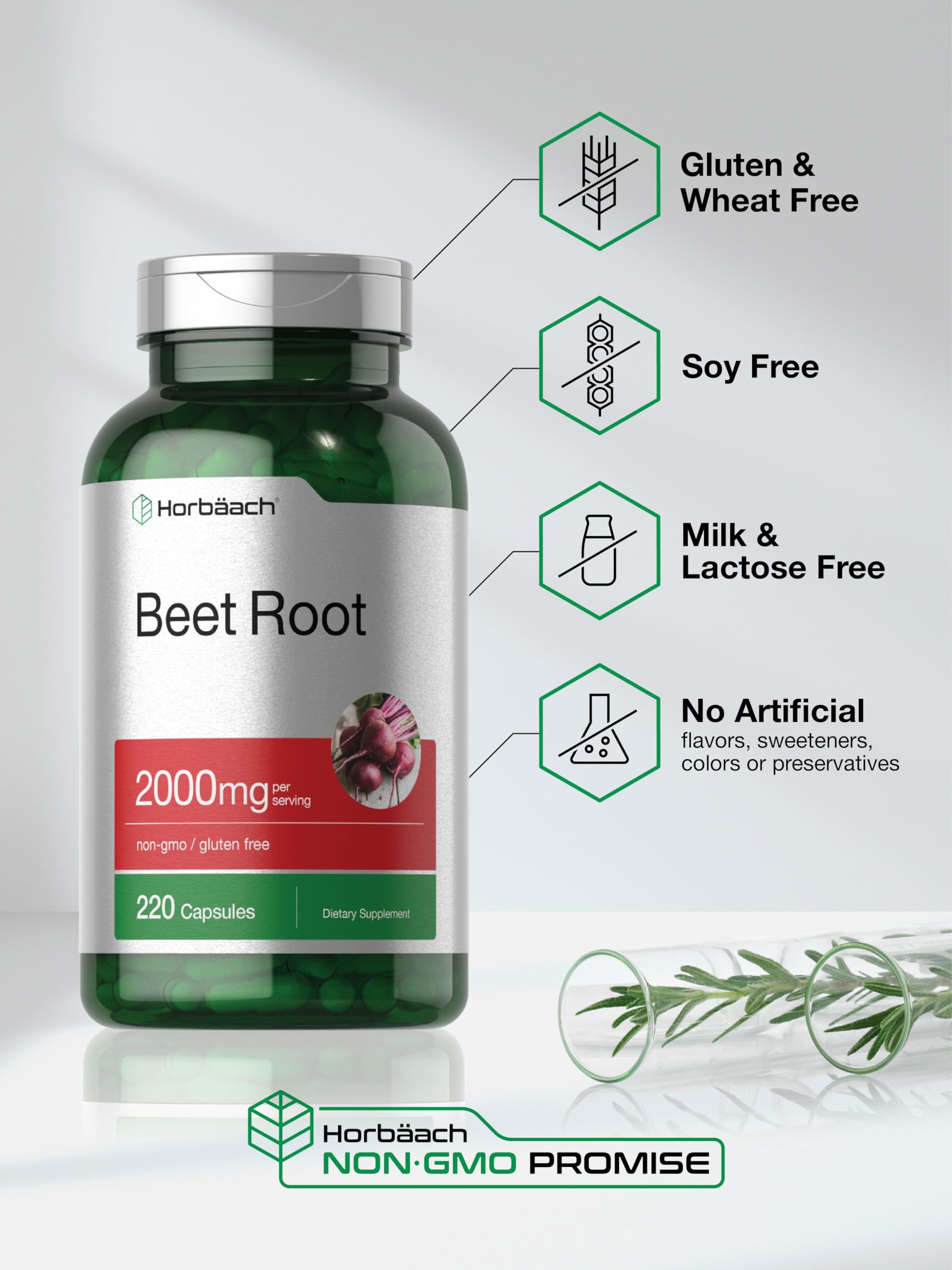 Herbal supplement scene with beet root capsules