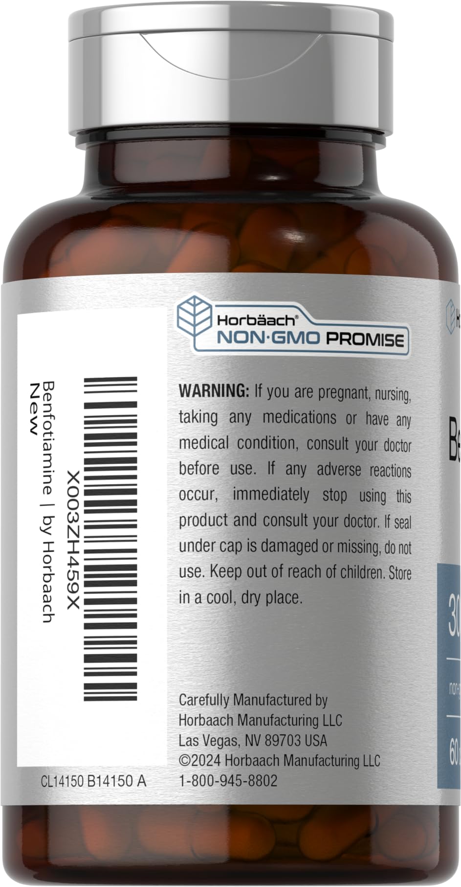 60 quick-release capsules for Benfotiamine 300mg