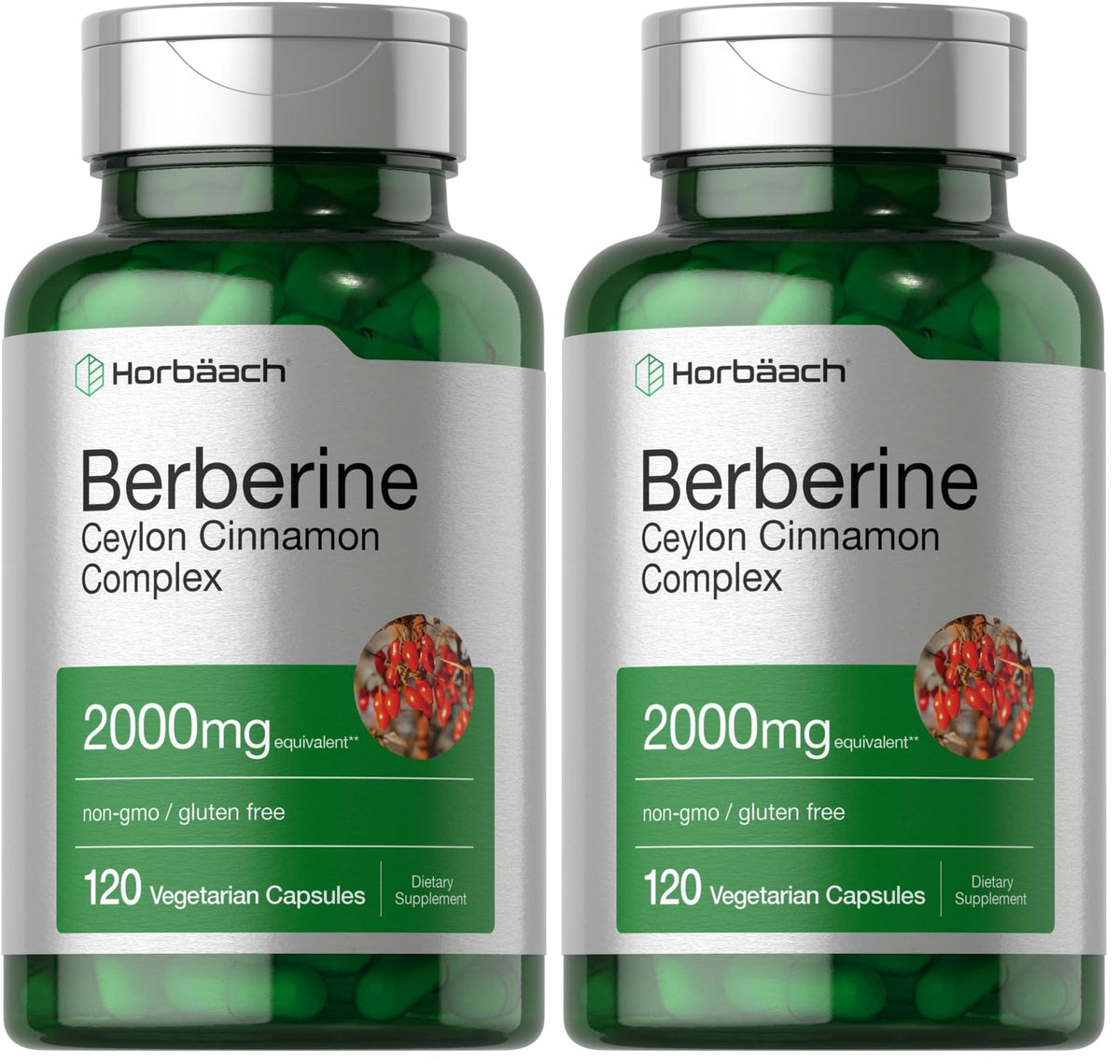 Horbäach Berberine with Ceylon Cinnamon bottle - front view