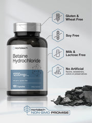 Close-up of Betaine Hydrochloride capsules