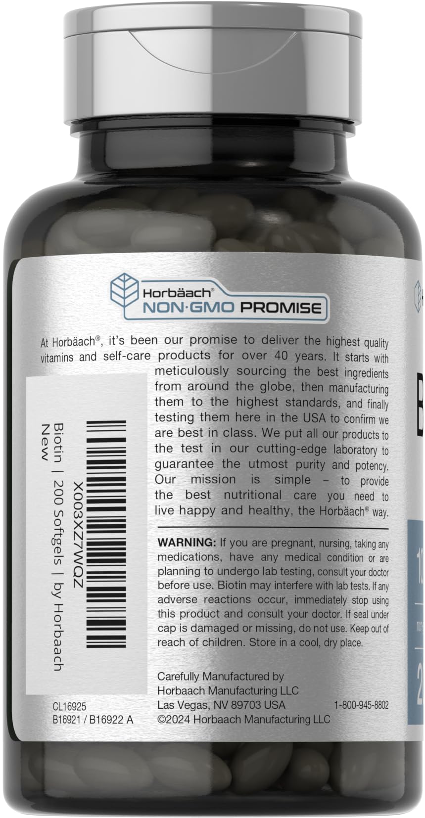 Biotin 10000 mcg front label