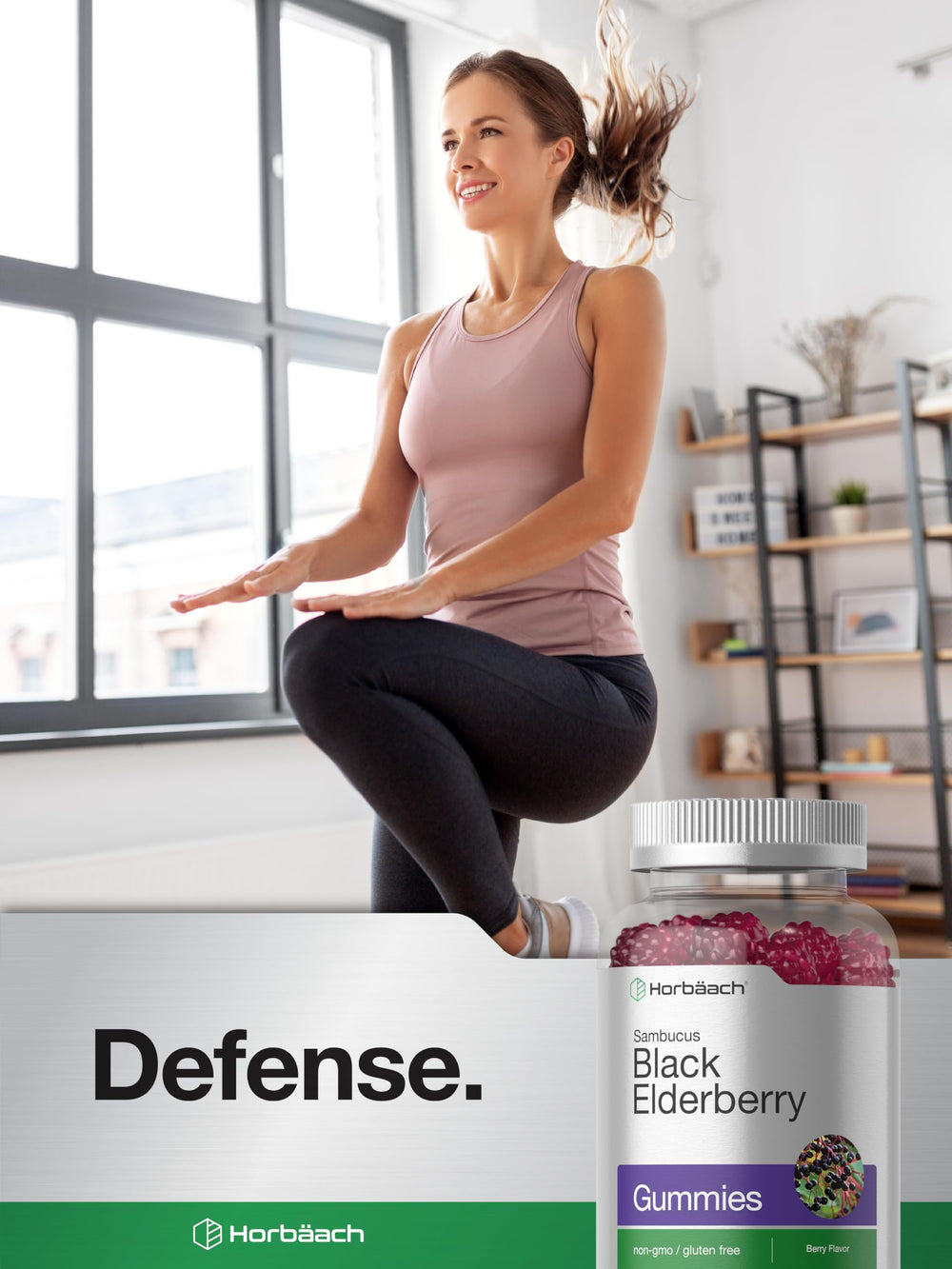 Product packaging with supplement facts front view