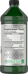 Close-up view of Horbäach Black Seed Oil Liquid 16oz label