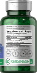 Close-up of Horbaach Blueberry Extract capsule