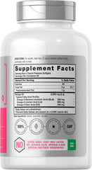 Close-up of Horbaach Borage Oil Capsules bottle with 120 softgels
