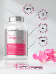 Nutrition information highlighting 320 mg GLA per serving
