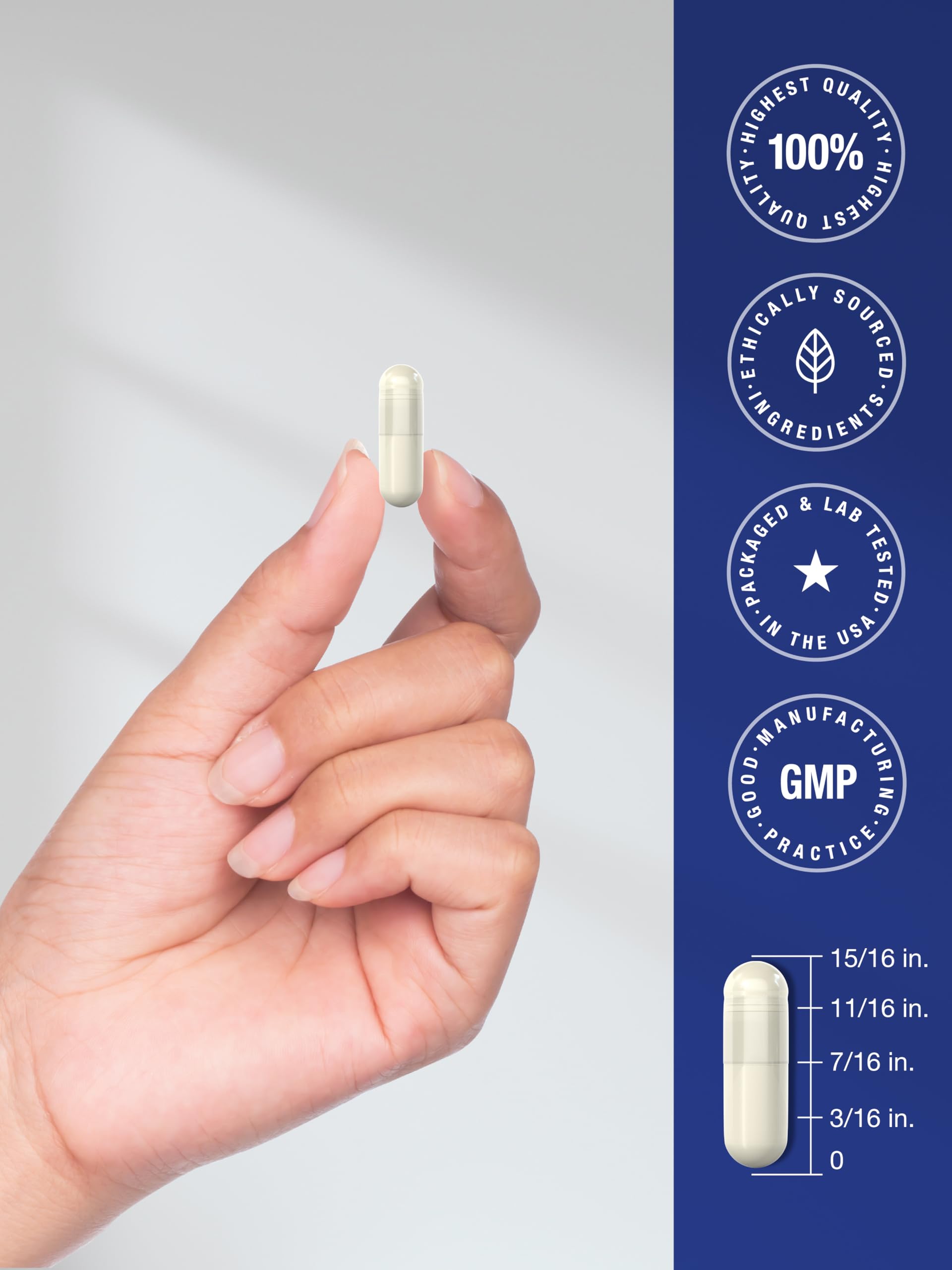 Serving suggestion with capsules and a glass of water