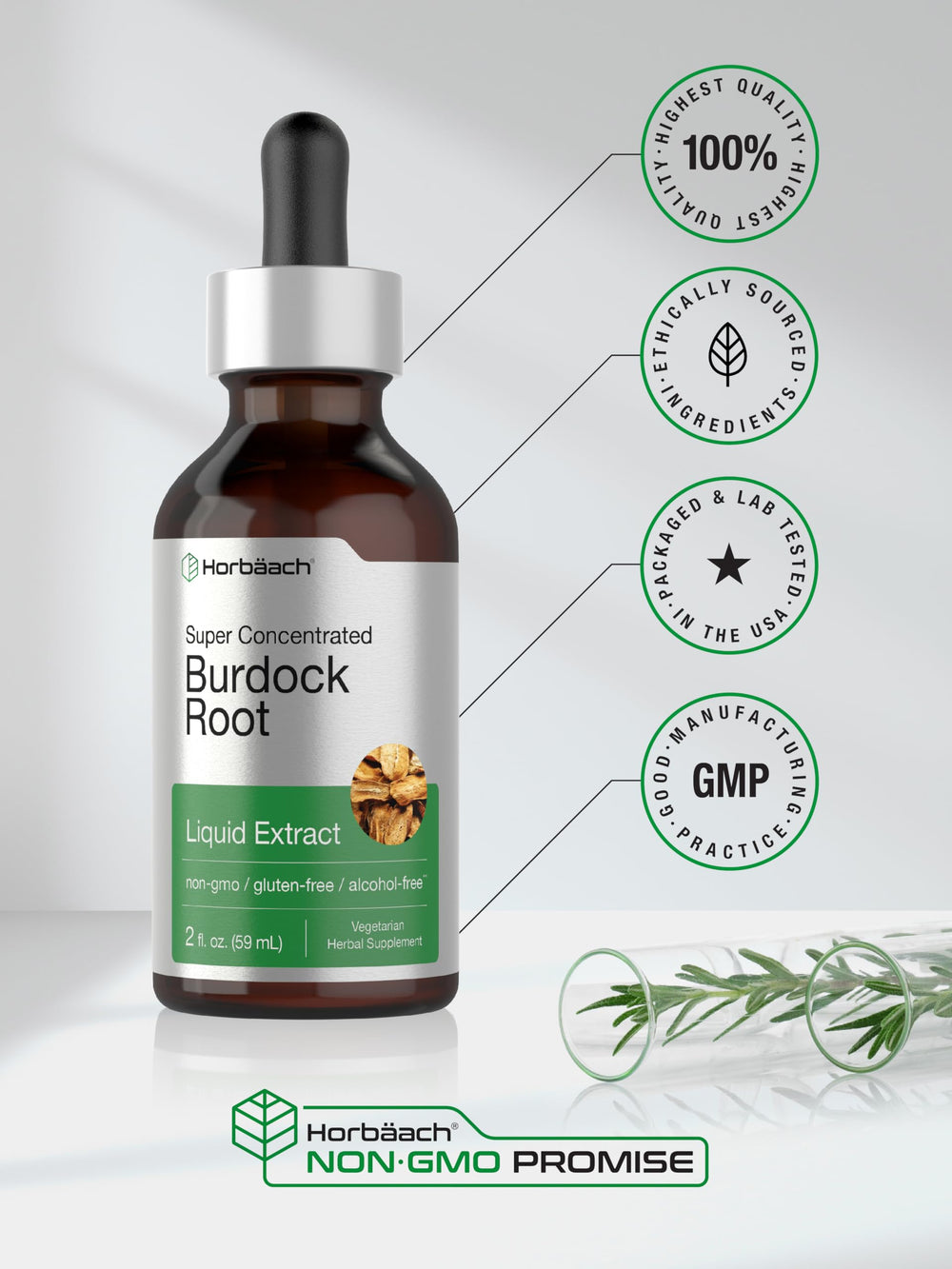 Herbal supplement bottle with dropper cap