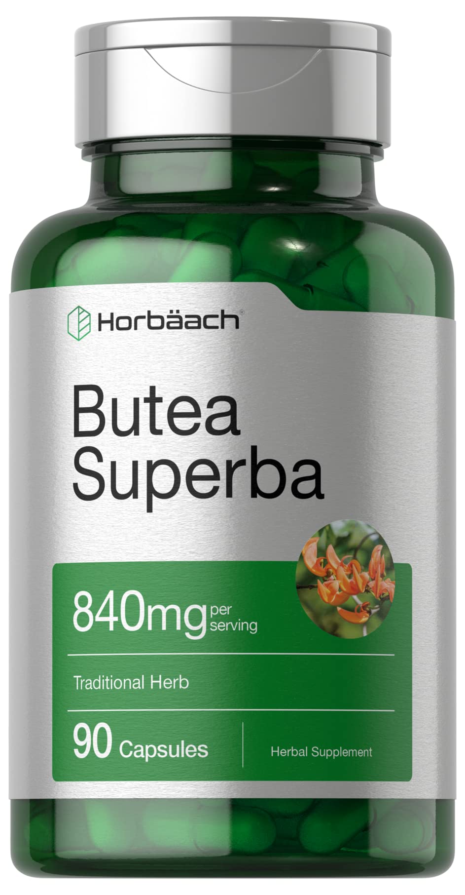 Bottle of Horbäach Butea Superba Root 840 mg - 90 capsules