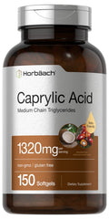 Horbaach Caprylic Acid 1320mg bottle and label