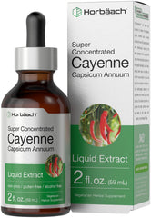 Front view of Horbaach Cayenne Pepper Tincture bottle