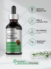 Side view of Horbaach Chaga Mushroom Extract packaging