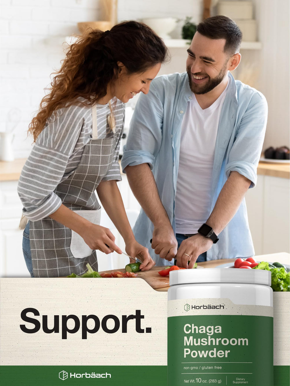 Chaga mushroom powder antioxidants illustration