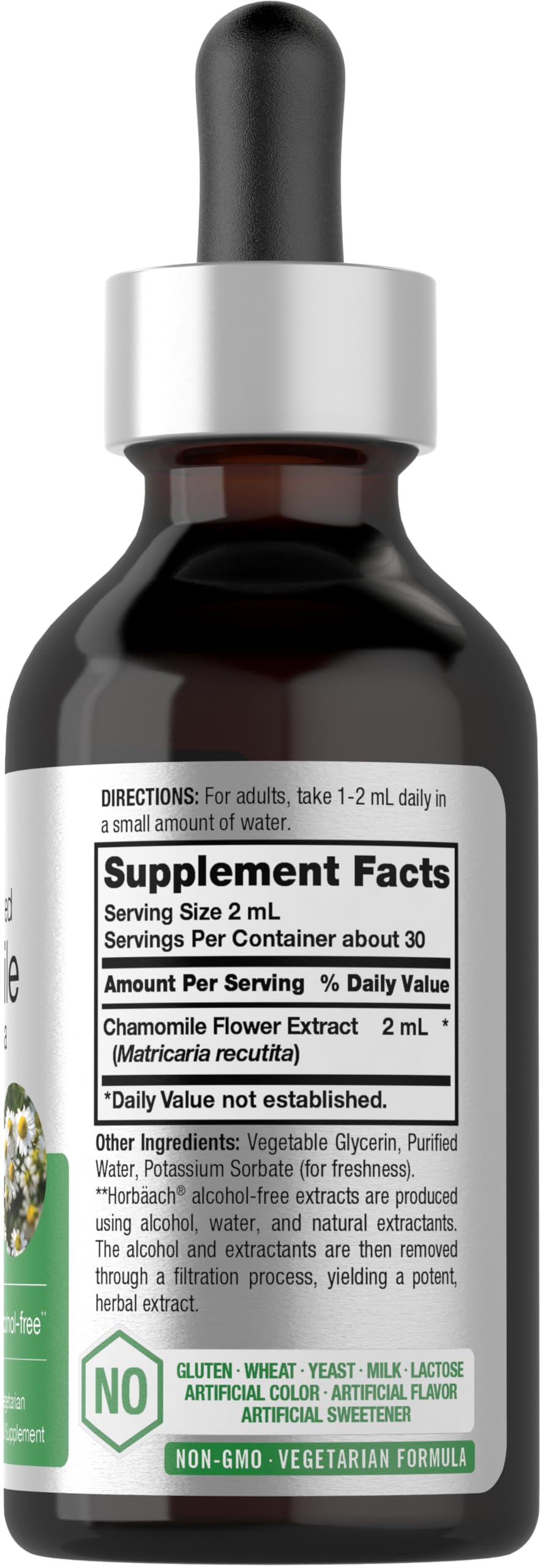 Chamomile extract liquid dropper dispensing the tincture