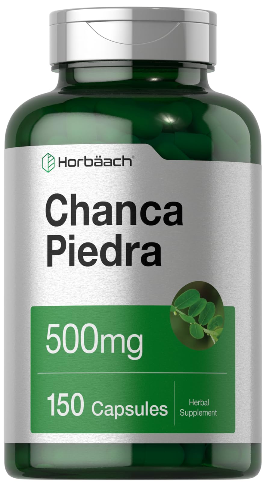Horbäach Chanca Piedra Capsules 500mg Bottle, 150 Count