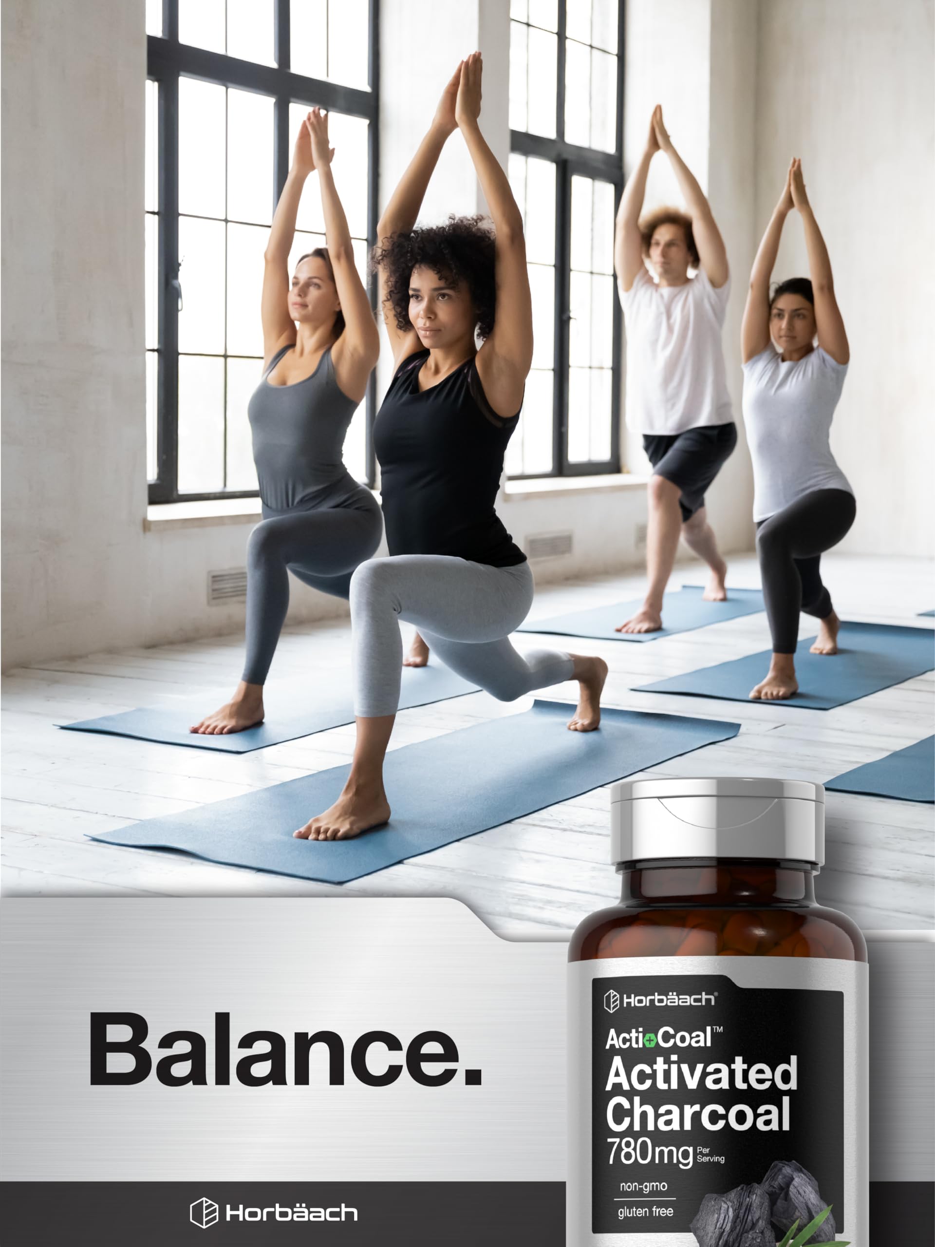 Horbäach Charcoal Pills packaging and capsules