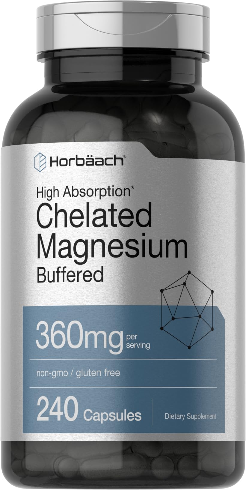 Horbäach Chelated Magnesium bottle – front view