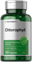 Front view of Horbaach Chlorophyll Capsules bottle (120 count)