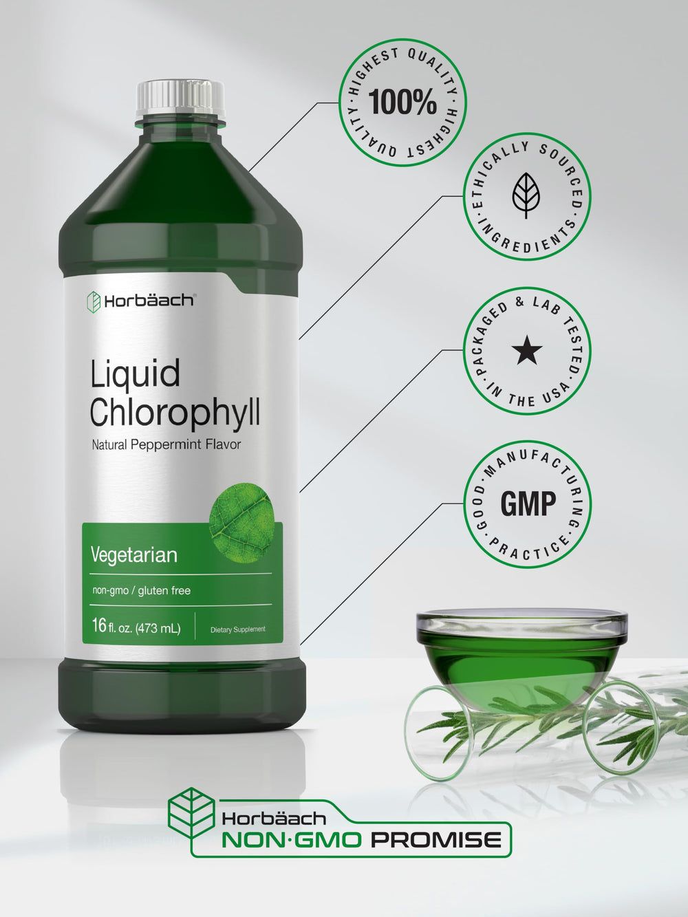 Peppermint flavor note for Horbaach Chlorophyll Liquid Drops