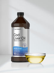 Horbäach cod liver oil lemon flavor bottle on white background (image 7)