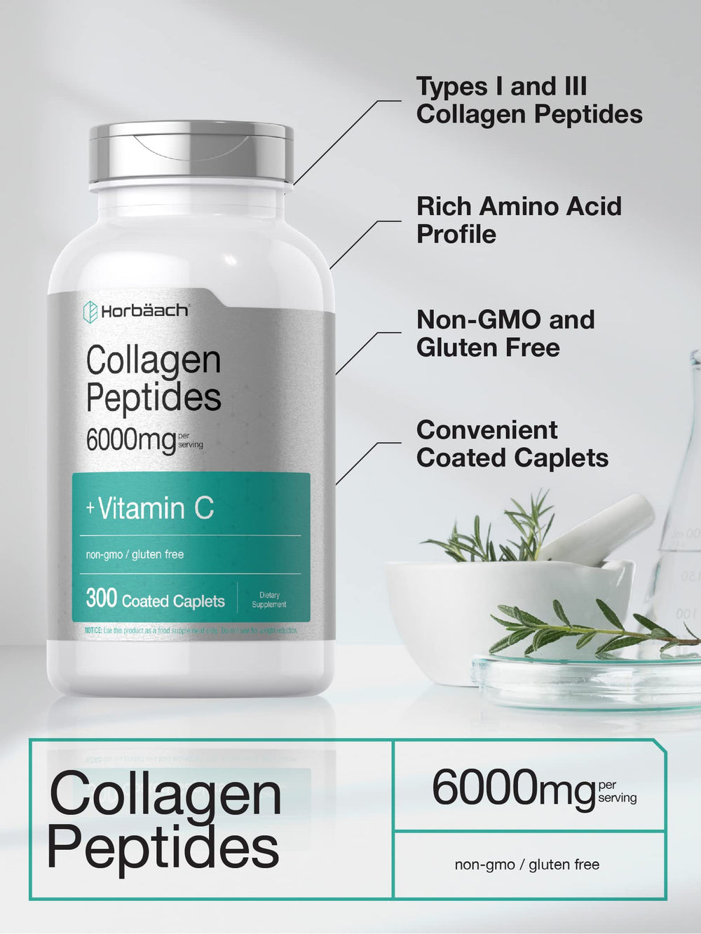 Non-GMO and gluten-free labeling on bottle