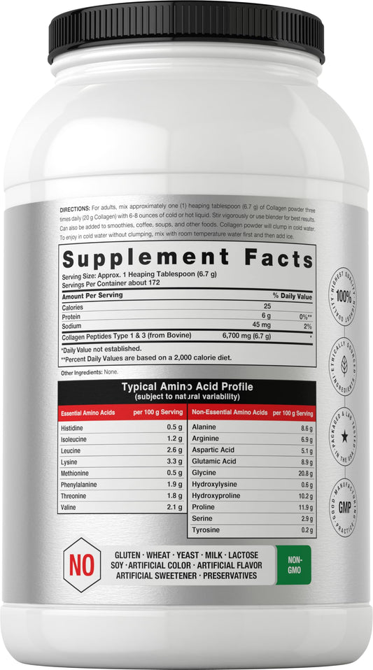 Grass-fed collagen Types I & III powder 40 oz