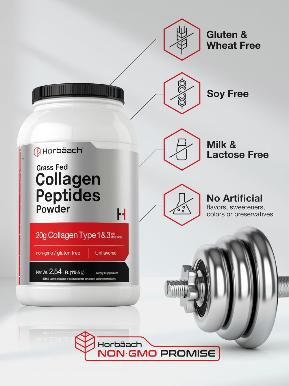 Collagen peptides powder ready to mix in hot or cold drinks