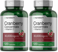 Horbäach Cranberry Concentrate Pills bottle with packaging, 120 capsules, pack of 2