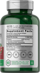 Horbäach Cranberry Pills 4800mg bottle back view with dosage information