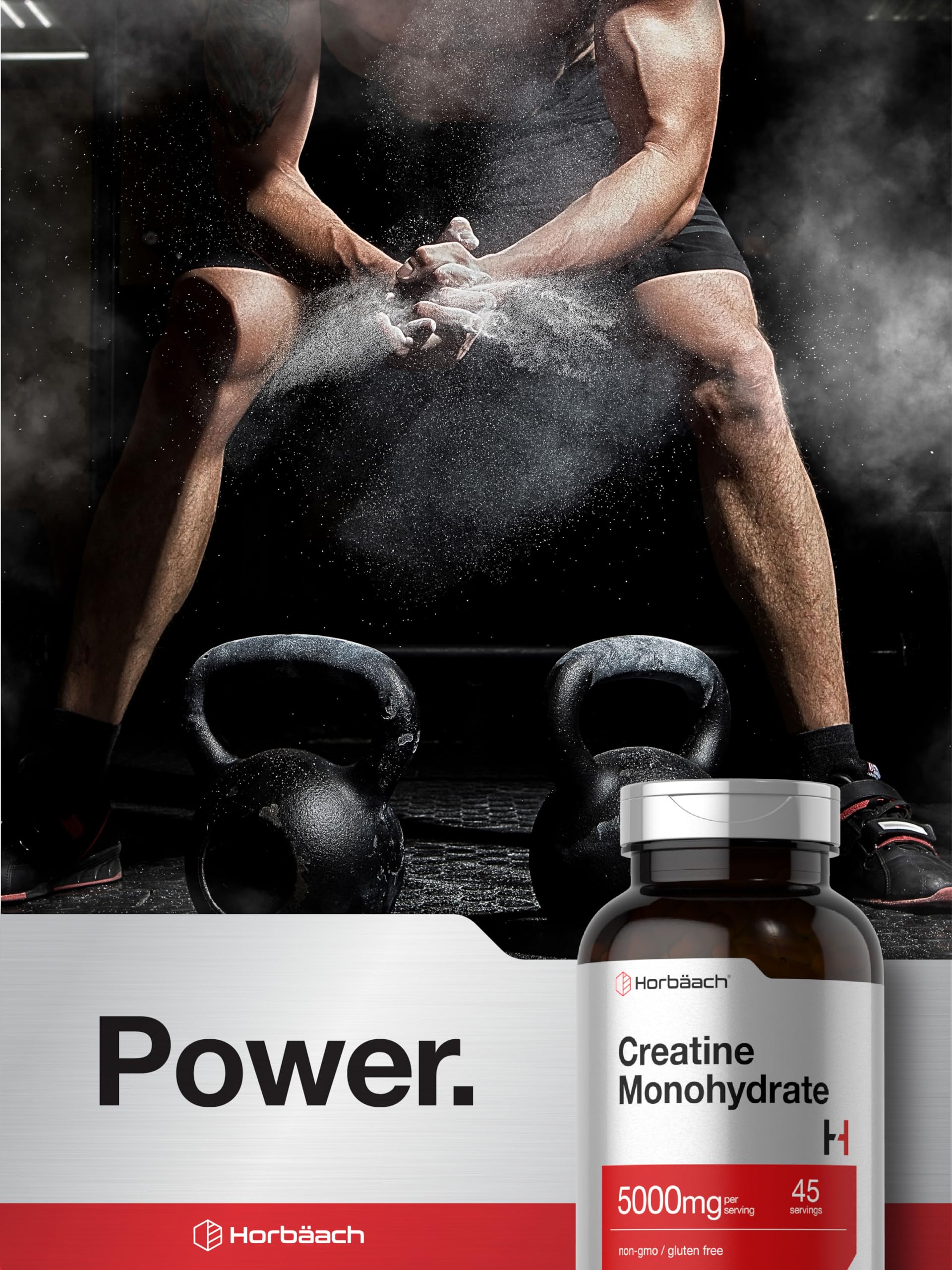 Full Horbäach Creatine Monohydrate packaging shot