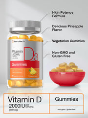 Ingredients panel for Horbäach Vitamin D3 gummies