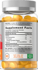 Horbäach Vitamin D3 2000 IU Gummies Pineapple flavor packaging close-up