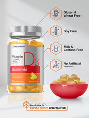 Nutrition facts for Horbäach Vitamin D3 2000 IU Pineapple gummies