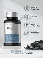 DHEA 100mg quick-release capsules packaging