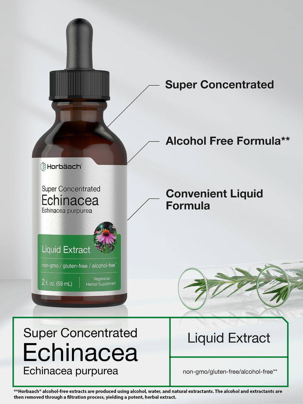 Pouring Horbaach Echinacea Drops from bottle
