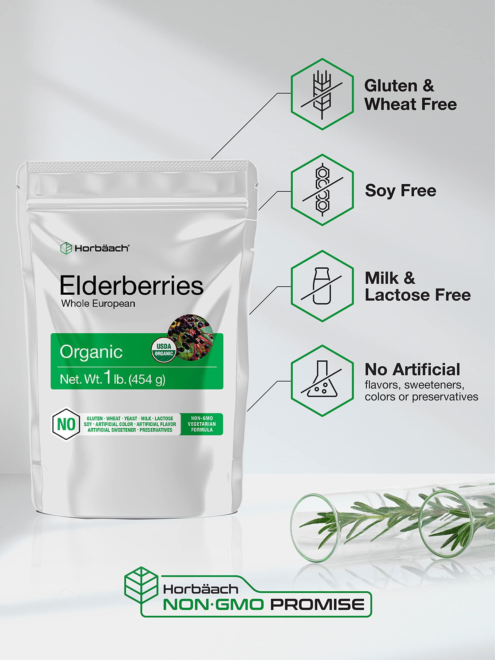 Non-GMO and Gluten Free Elderberries