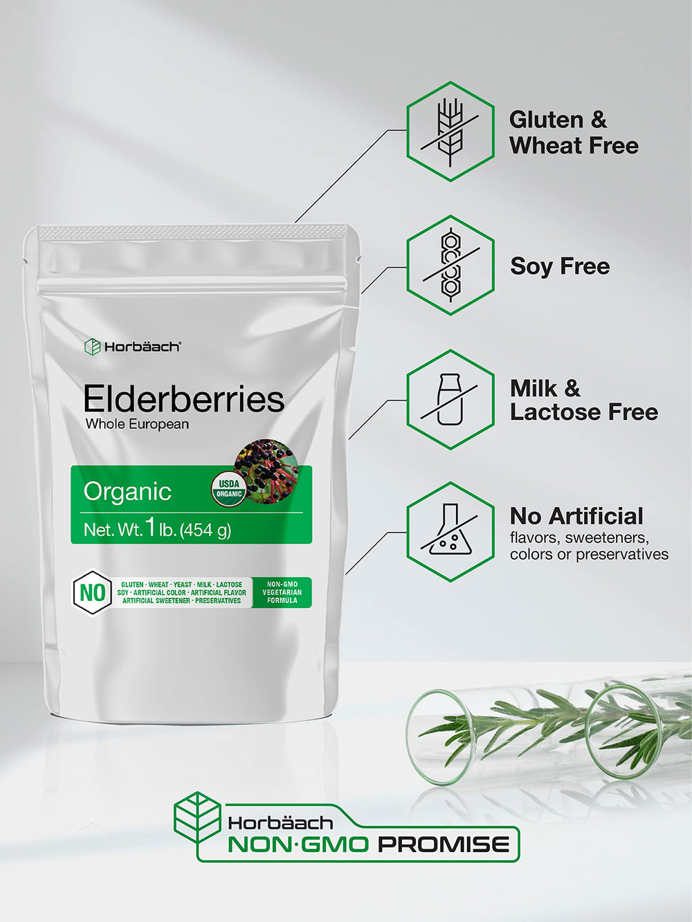 Non-GMO and Gluten Free Elderberries