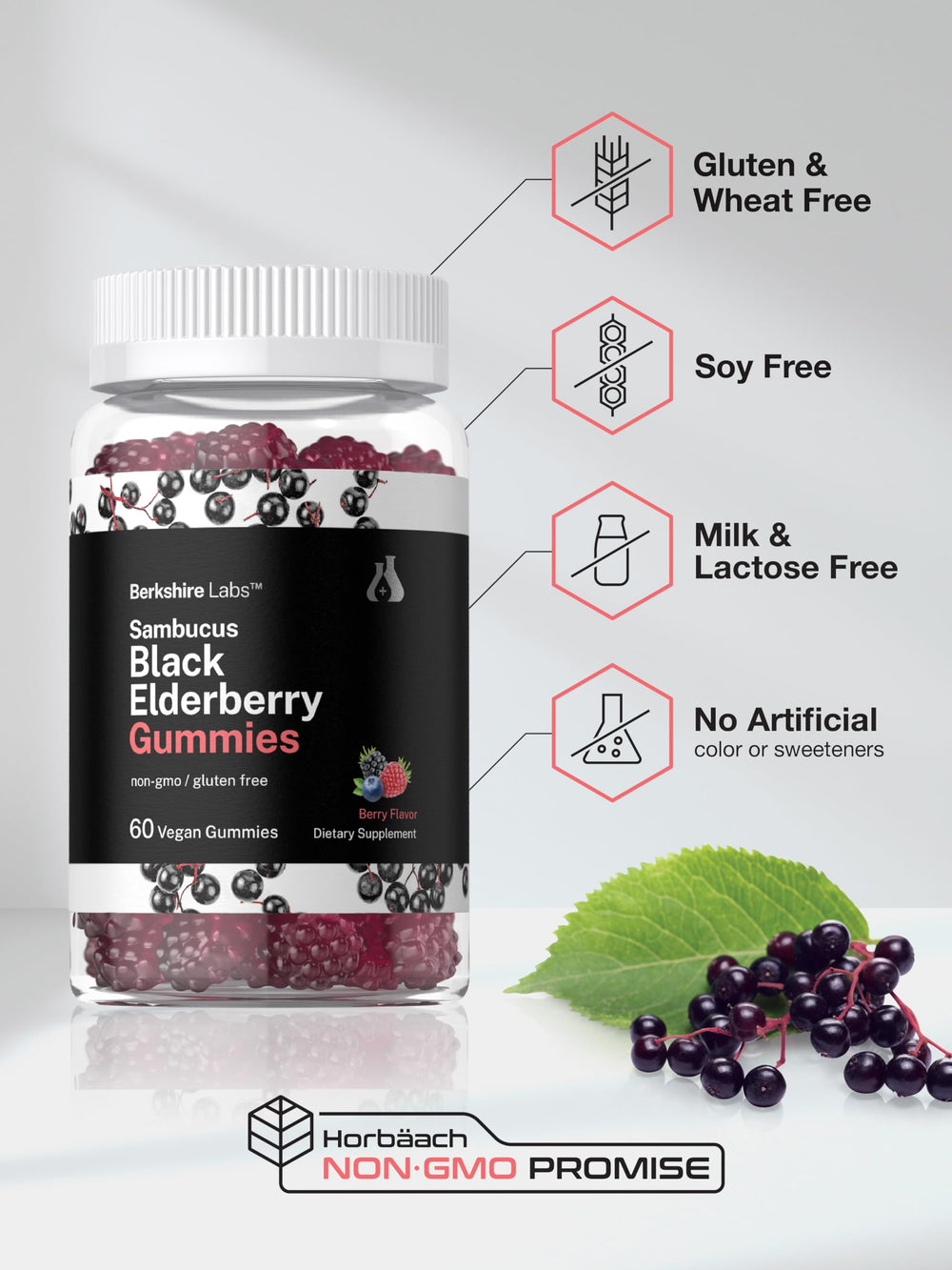 Vegan elderberry gummies for adults